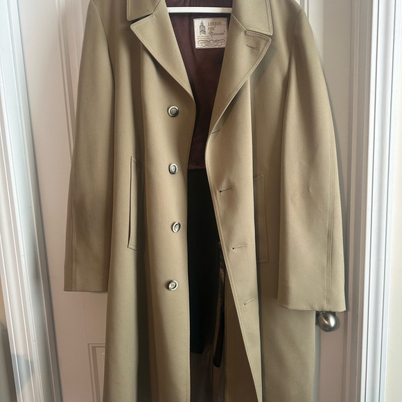 Vintage London Fog Maincoats Trench Coat Men’s 46L Tan Insulated Liner Overcoat - Picture 5 of 12